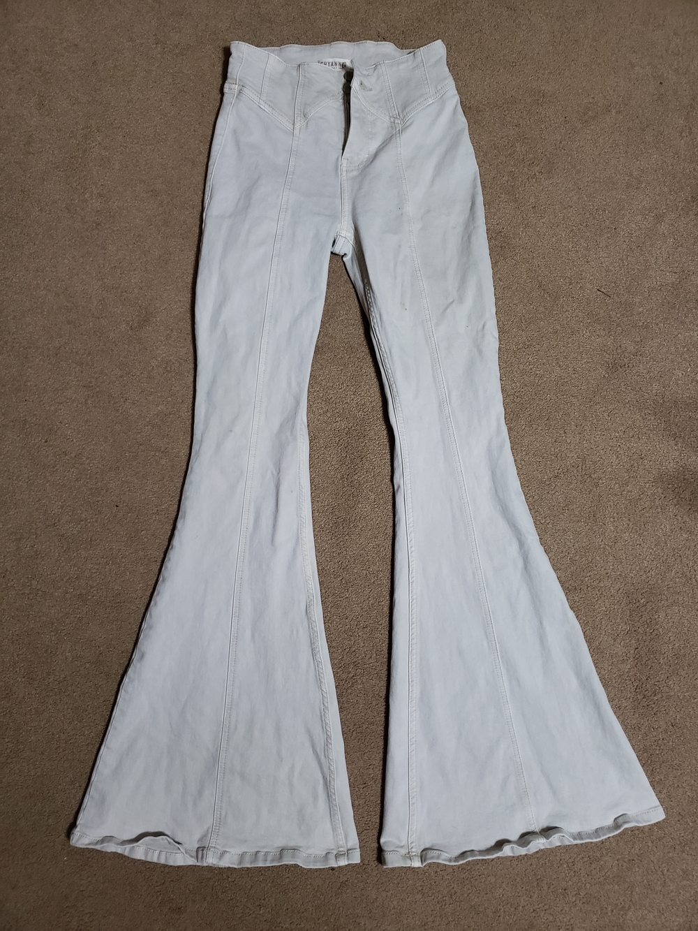 Shyanne White High-Rise Super Flare Pants